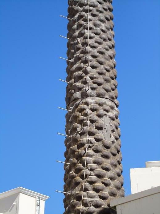 palma de acero monopolo antena artificial comunicación camuflada la torre del árbol