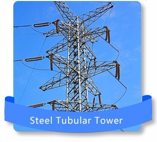 Double Circuit 35kV 380kV Q235 Transmission Line Steel Tower Pole
