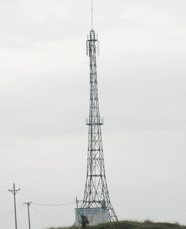 alvanized microwave communications tower