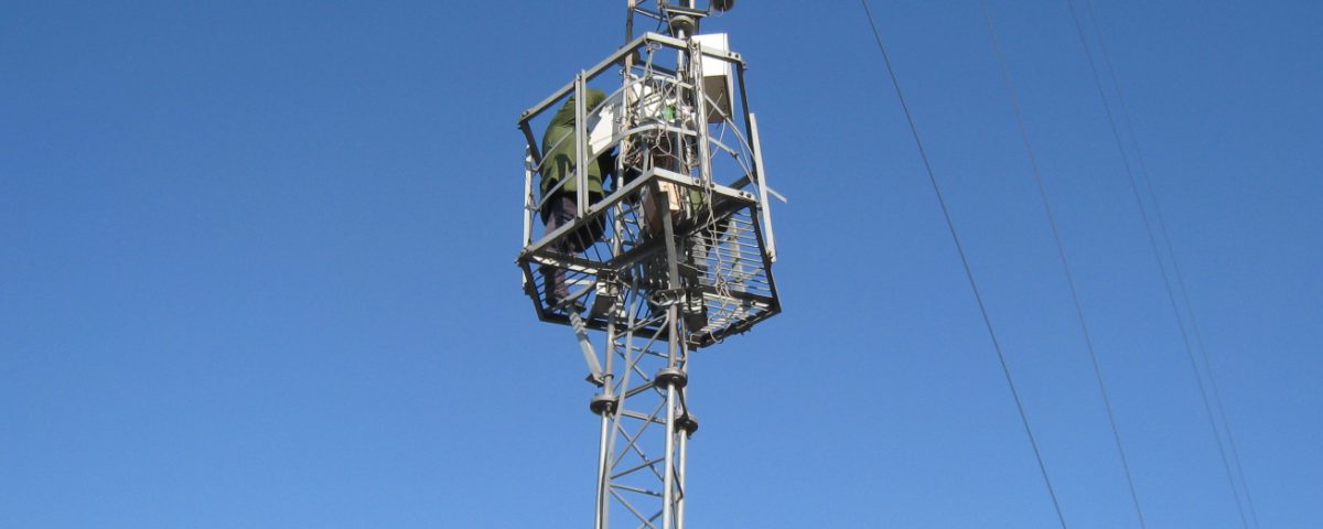 Wind measurement steel structure tower