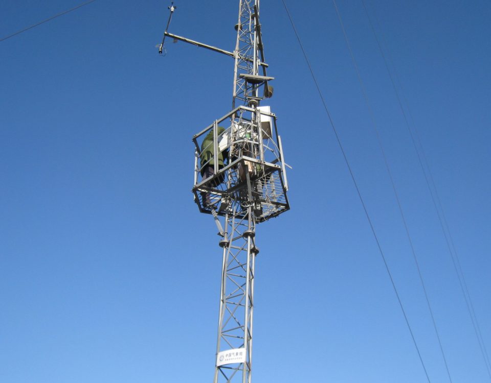 Menara struktur baja pengukuran angin