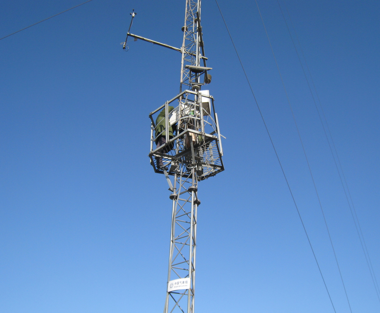Wind measurement steel structure tower
