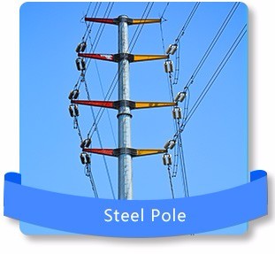 Power Transmission Line Electric Steel Pole