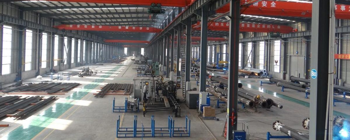 galvanized Electric power 220kv transmission line Angle Tower Manufacturing Workshop