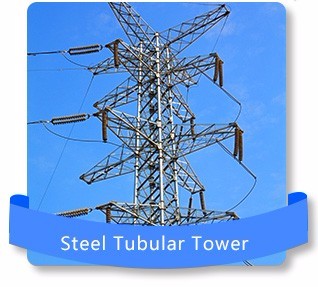 Zweikreis-35kV 380kV Q235 Transmission Line Steel Pole Turm