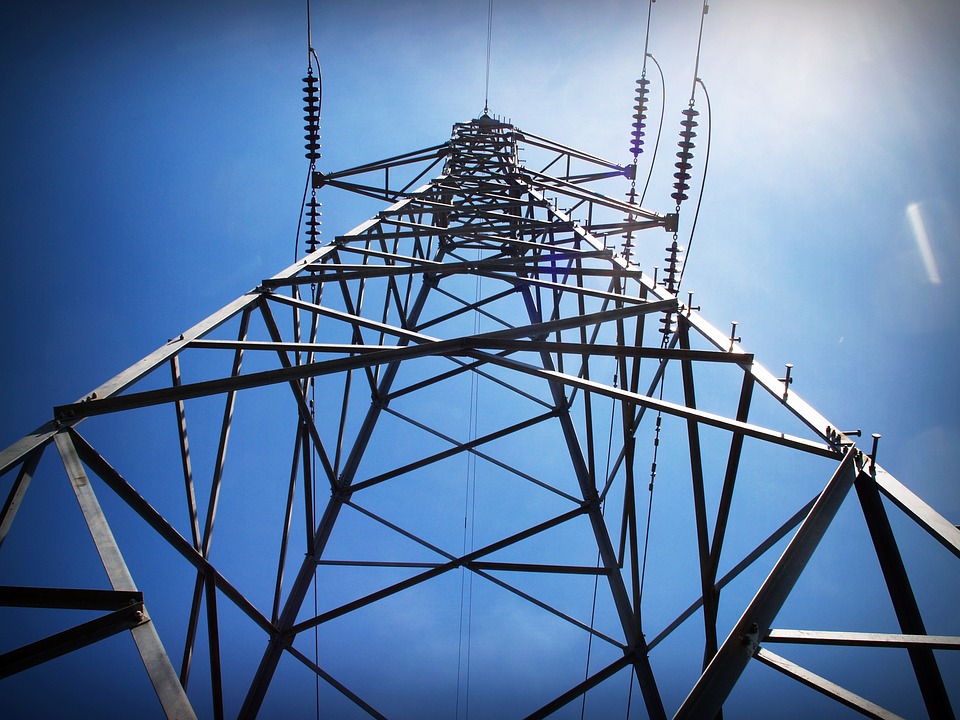 torre de transmisión de polo eléctrico de la torre de tubos de acero