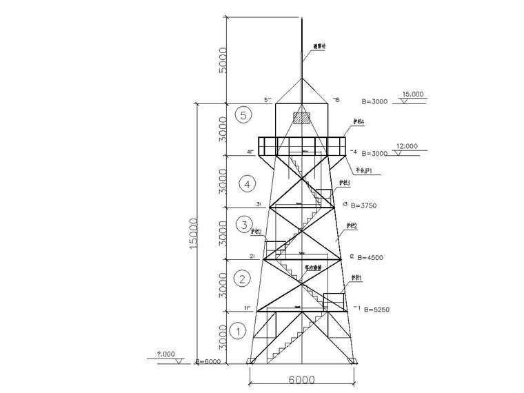 steel structure observation tower graduation design - Communication ...