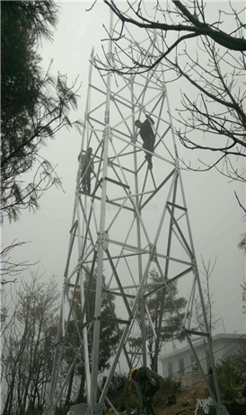 Gitterwinkelstahlplattform Bergwald Ausblick Feuerbeobachtungs Wachturm zum Verkauf