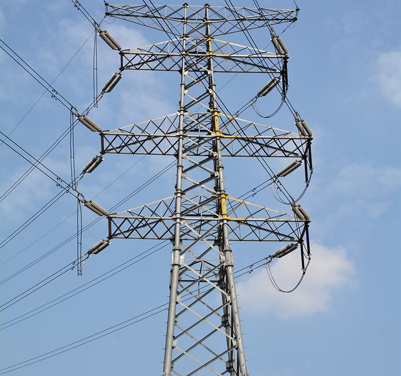 Torre de transmisión de electricidad de alta tensión, poste